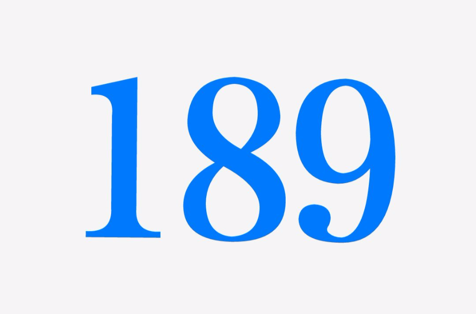 189(自然數之一)