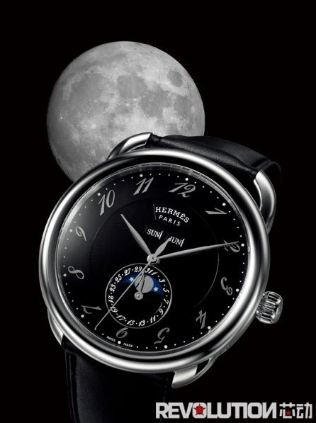 愛馬仕明月如鏡全日曆月相腕錶