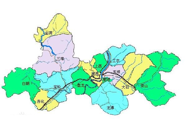 三堆鎮行政區域暨在利州區的位置