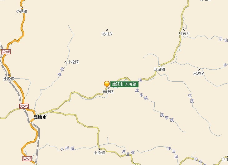 東峰鎮在福建省建甌市內地理位置