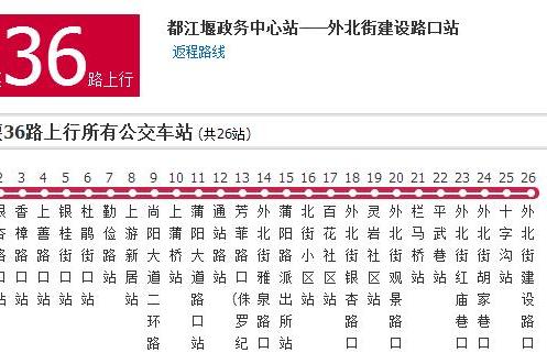 都江堰公交36路 都江堰公交36路