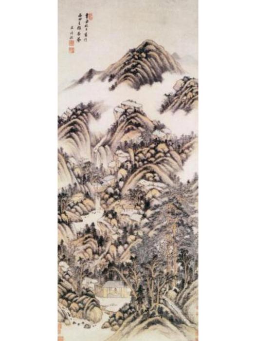 山水圖(明代王時敏創作的收藏於上海博物館的紙本畫) 山水圖(明代王時敏創作的收藏於上海博物館的紙本畫)