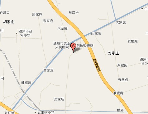 江蘇省通州市劉橋鎮區域地圖
