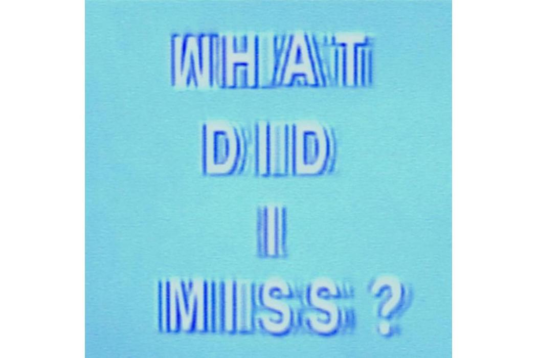 What Did I Miss? What Did I Miss?