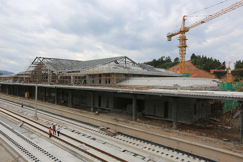 武夷山北站建設現場