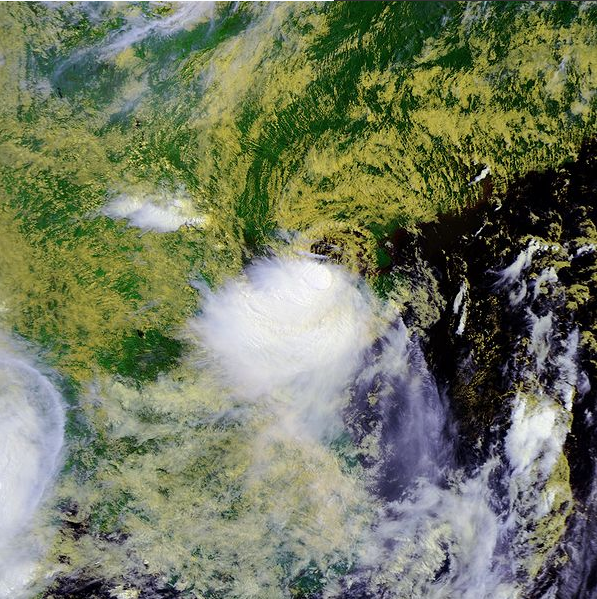 熱帶風暴桃芝衛星雲圖