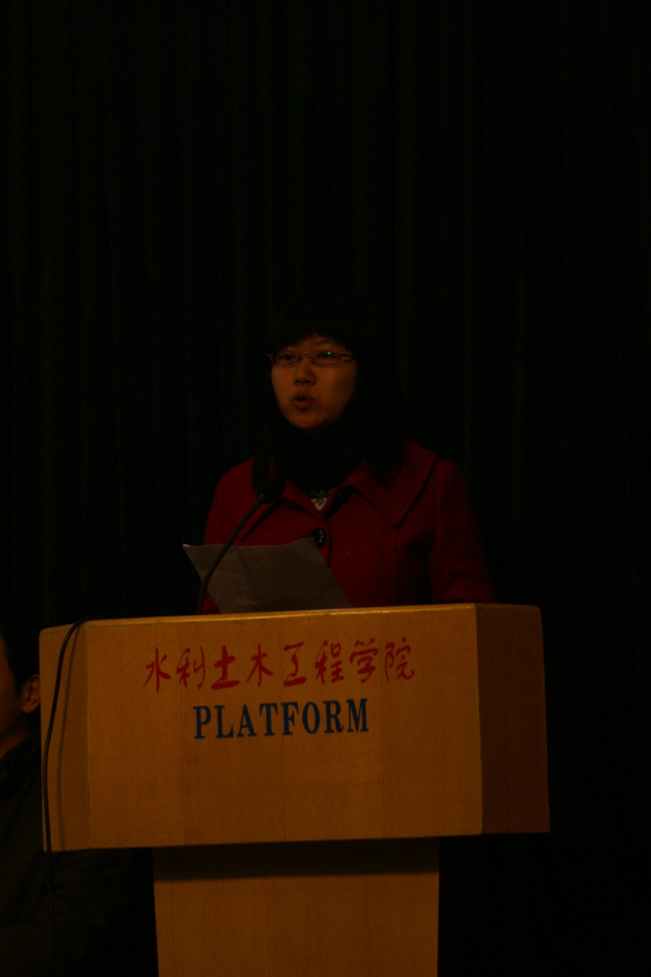 會長劉瀟璐在表彰大會發言