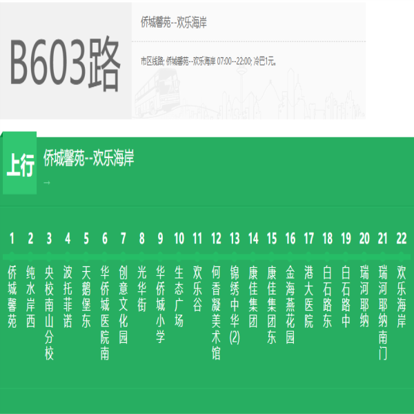 深圳公交B603路 深圳公交B603路