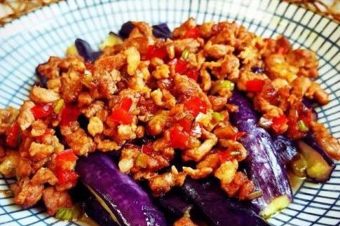 肉末蒸茄條 肉末蒸茄條