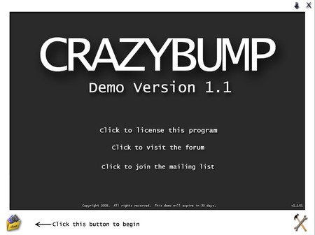 CrazyBump1.1啟動界面