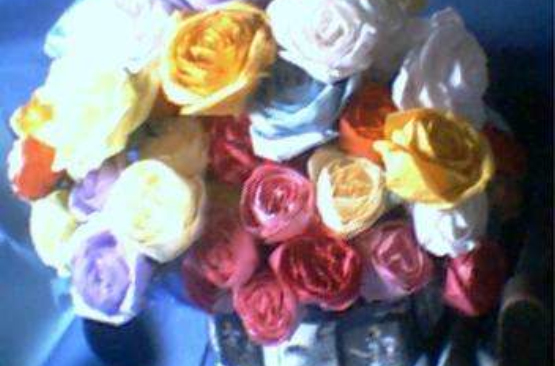 紙玫瑰花