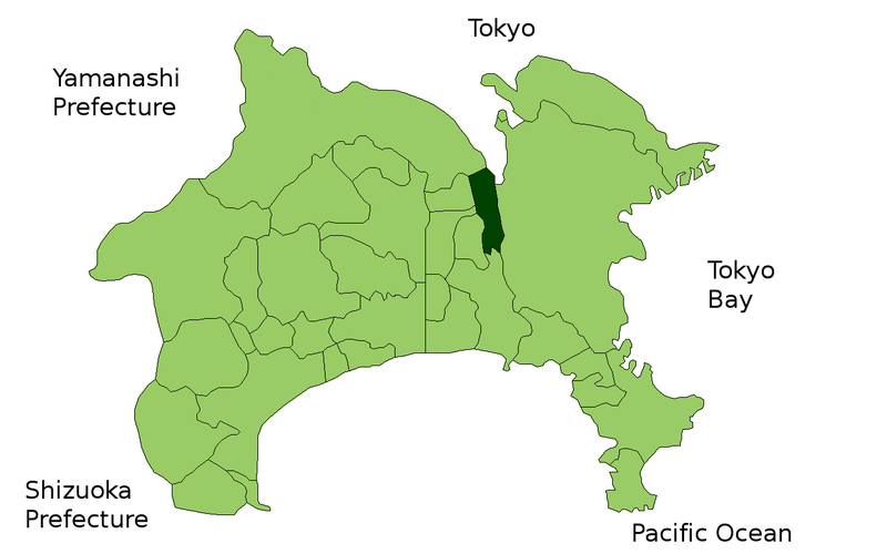 大和市在日本神奈川縣的位置