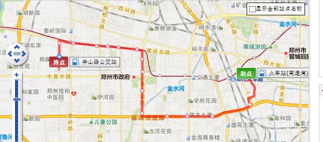 鄭州公交1路線路圖