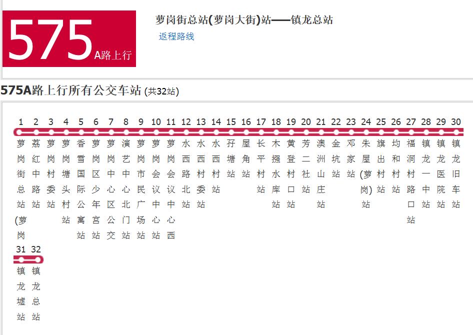 廣州公交575A路 廣州公交575A路