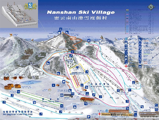 南山滑雪場全圖