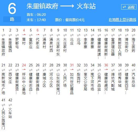 壽光公交6路 壽光公交6路