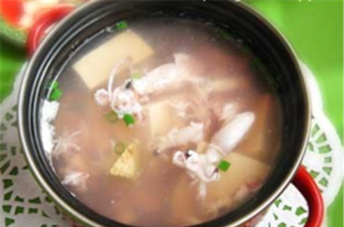 海兔豆腐湯