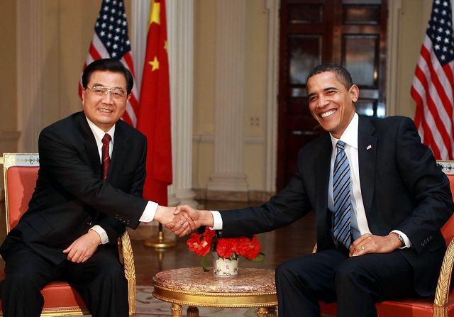 中國國家主席胡錦濤會見美國總統歐巴馬