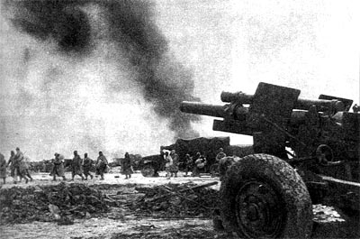 淮海戰役中，大口徑火炮發揮了巨大作用。