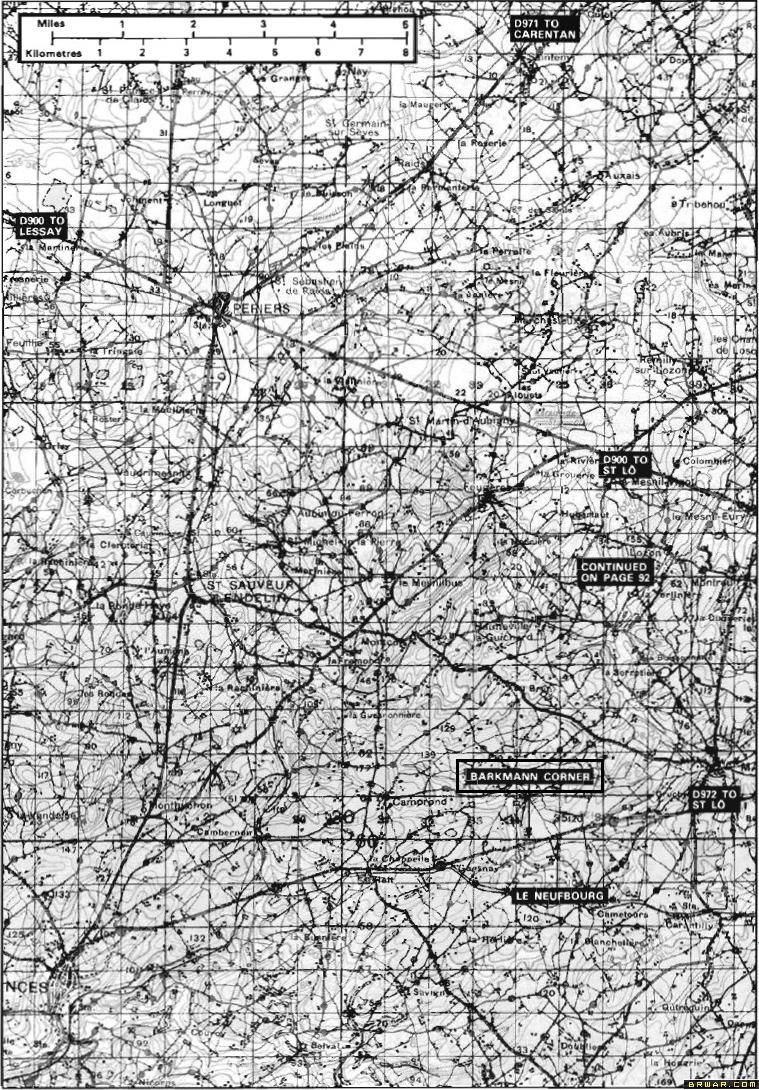 勒洛雷伏擊戰的位置示意圖（打黑框處）