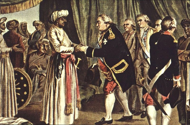 1782年海德爾會見法國海軍蘇夫倫