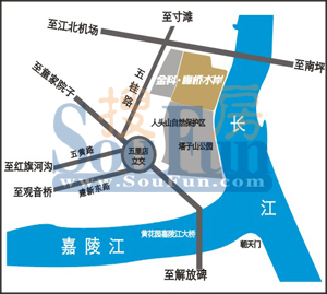 重慶金科廊橋水岸交通圖