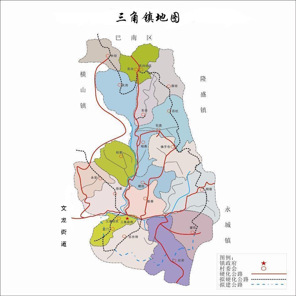 重慶綦江三角鎮地圖