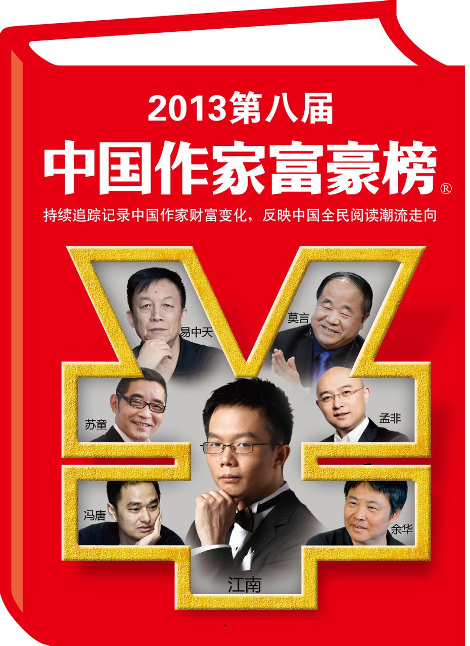 2013第八屆中國作家富豪榜