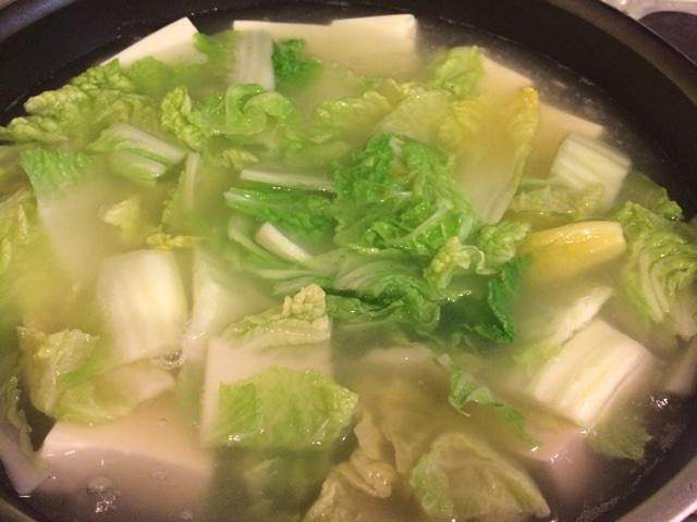 熬白菜豆腐湯