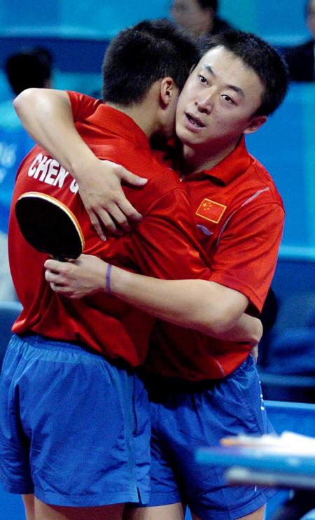 2004年奧運會桌球男雙冠軍馬琳陳玘