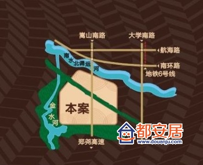 鄭州錦繡山河區位交通圖