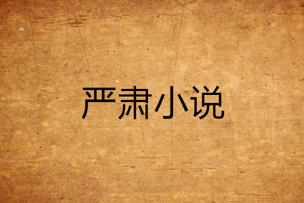嚴肅小說 嚴肅小說