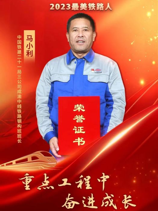 馬小利(中國鐵建二十一局集團第三工程有限公司鋼構廠廠長) 馬小利(中國鐵建二十一局集團第三工程有限公司鋼構廠廠長)