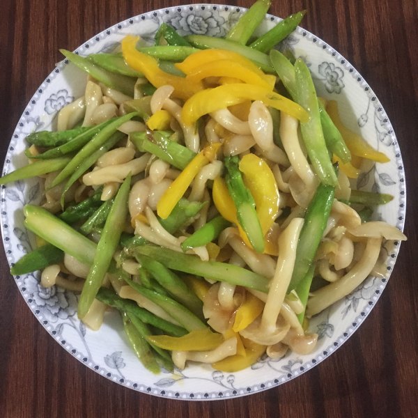 蘆筍煎黃菜