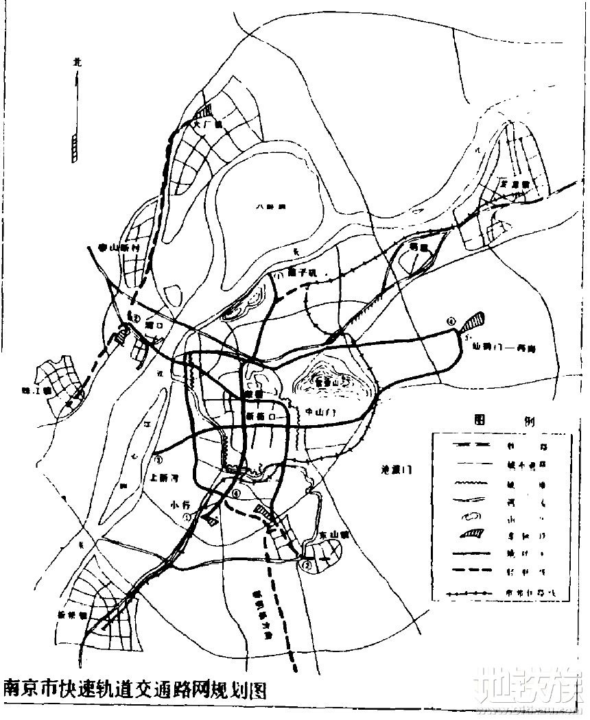 南京捷運1993年規劃圖