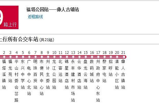 楚雄公交9路 楚雄公交9路