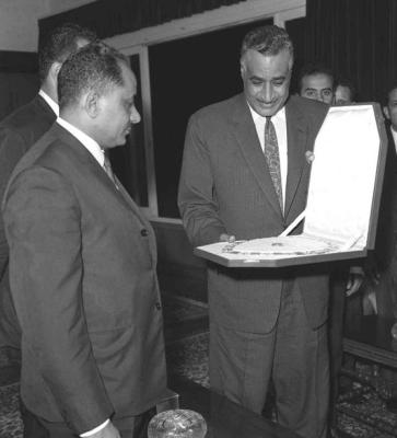 民主葉門總統沙比和埃及總統納賽爾