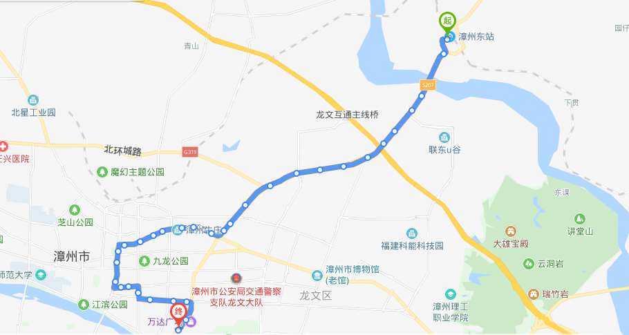 漳州公交8路路線圖