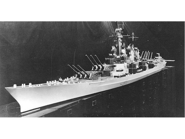 未建造成的緬因號戰列艦（BB-69）模型
