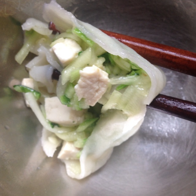 素食小南瓜豆腐水餃