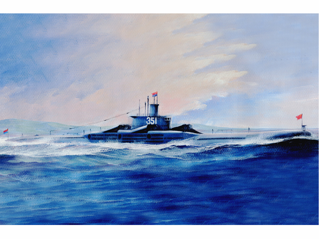 033G型潛艇油畫圖