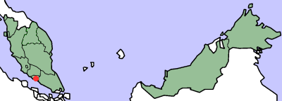 地圖所示紅點為葡屬馬六甲領地的核心區域