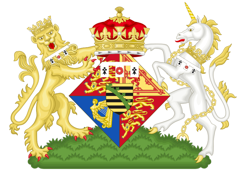 愛麗絲作為英國公主的盾形徽章