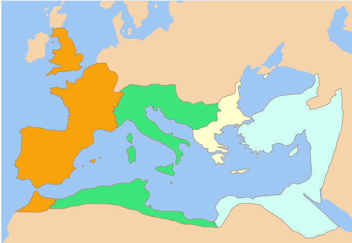 此次分治是君士坦丁大帝在各地分封凱撒