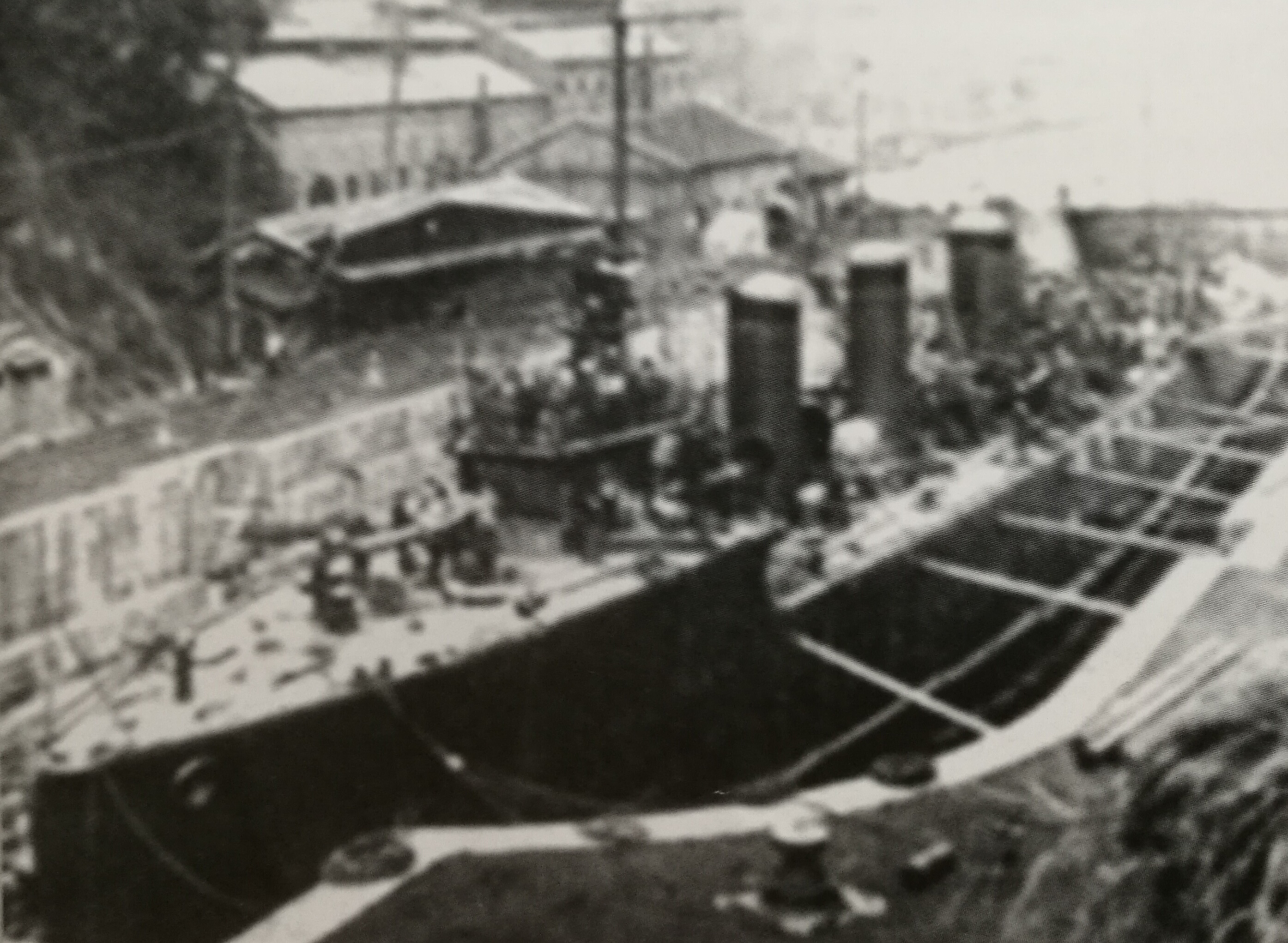 濱風號，攝於1917年1月，尚在三菱長崎造船廠內建造