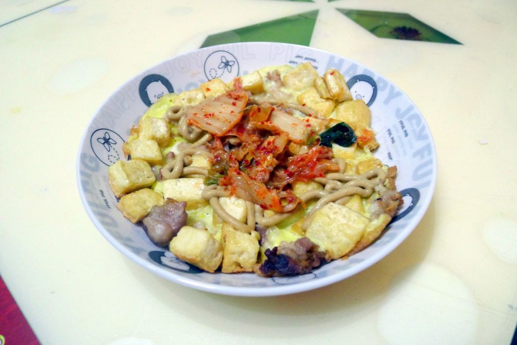 煎豆腐蛋餅 煎豆腐蛋餅