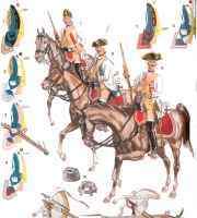 在側翼擔任突穿矛頭重責的普魯士騎兵