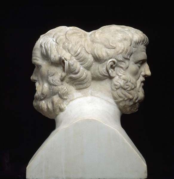 阿里斯托芬和索福克勒斯雙頭像