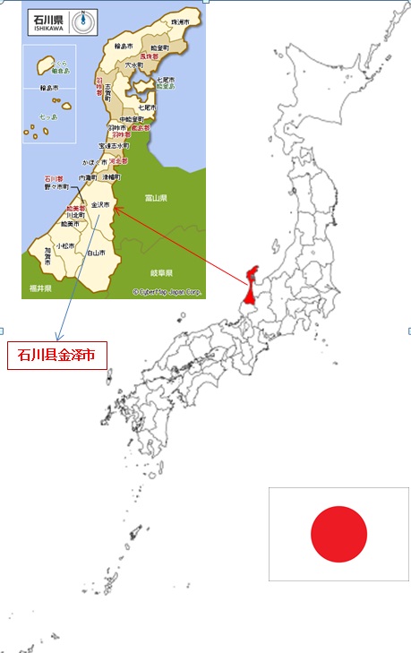日本石川縣金澤市地圖