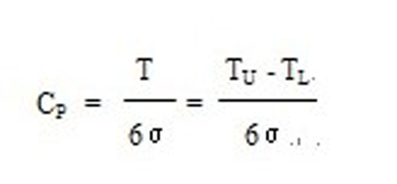 過程能力指數雙側規格計算公式